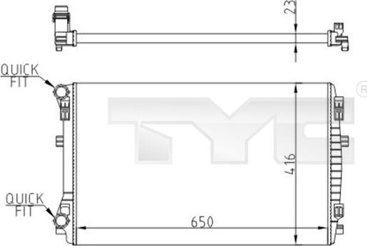 TYC 737-0071-R - Radiators, Motora dzesēšanas sistēma ps1.lv