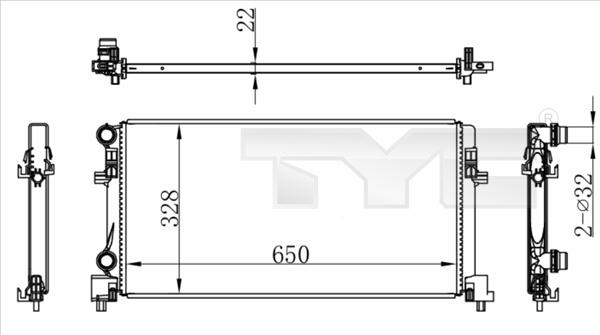 TYC 737-0073 - Radiators, Motora dzesēšanas sistēma ps1.lv