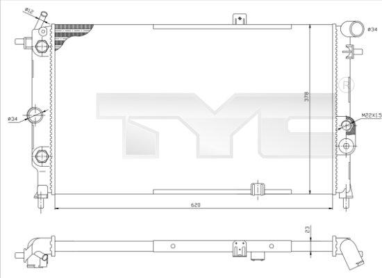 TYC 725-0001-R - Radiators, Motora dzesēšanas sistēma ps1.lv