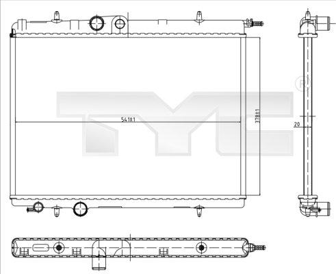 TYC 726-0007 - Radiators, Motora dzesēšanas sistēma ps1.lv