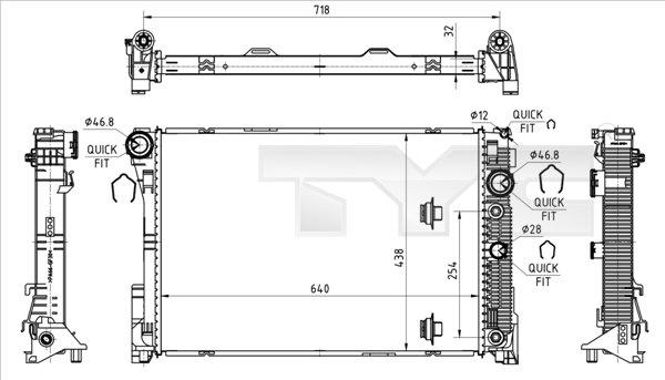 TYC 721-0018 - Radiators, Motora dzesēšanas sistēma ps1.lv