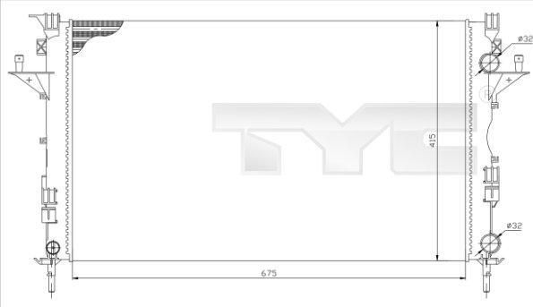 TYC 728-0049-R - Radiators, Motora dzesēšanas sistēma ps1.lv