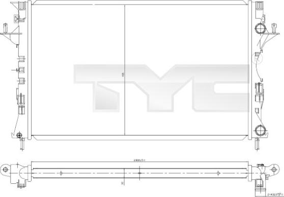 TYC 728-0049 - Radiators, Motora dzesēšanas sistēma ps1.lv