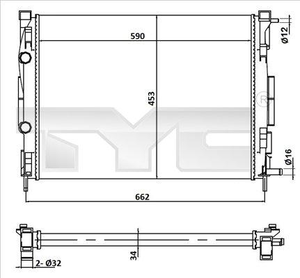 TYC 728-0054 - Radiators, Motora dzesēšanas sistēma ps1.lv