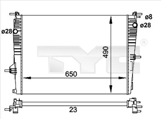 TYC 728-0061-R - Radiators, Motora dzesēšanas sistēma ps1.lv