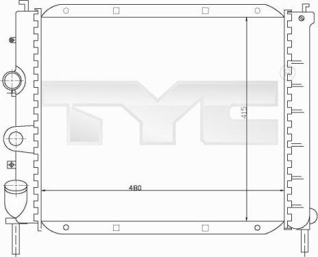 TYC 728-0008-R - Radiators, Motora dzesēšanas sistēma ps1.lv