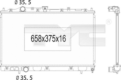 TYC 723-1009 - Radiators, Motora dzesēšanas sistēma ps1.lv