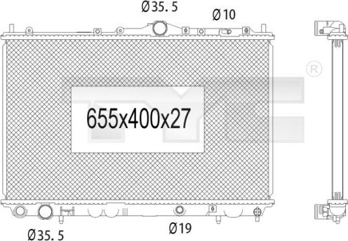 TYC 723-1004 - Radiators, Motora dzesēšanas sistēma ps1.lv