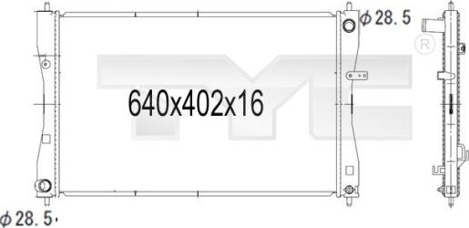 TYC 723-1007 - Radiators, Motora dzesēšanas sistēma ps1.lv