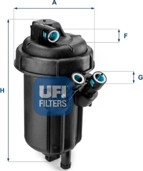 UFI 55.116.01 - Degvielas filtrs ps1.lv