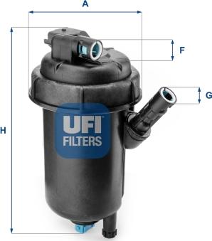 UFI 55.139.00 - Degvielas filtrs ps1.lv