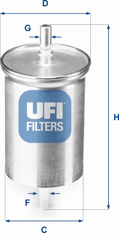 UFI 31.923.00 - Degvielas filtrs ps1.lv