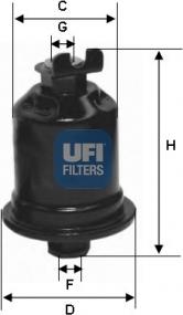 UFI 31.580.00 - Degvielas filtrs ps1.lv