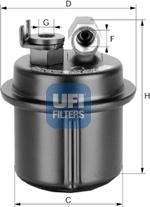 UFI 31.535.00 - Degvielas filtrs ps1.lv