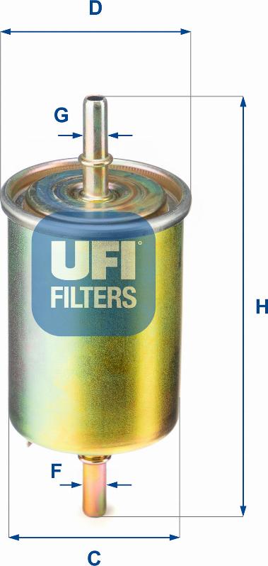 UFI 31.850.00 - Degvielas filtrs ps1.lv