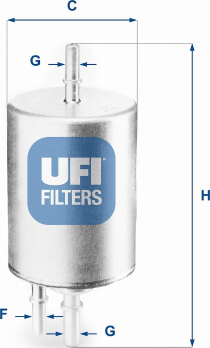 UFI 31.831.00 - Degvielas filtrs ps1.lv