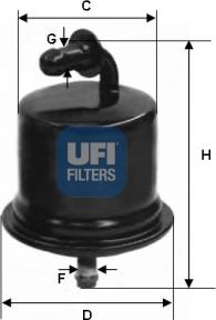 UFI 31.724.00 - Degvielas filtrs ps1.lv