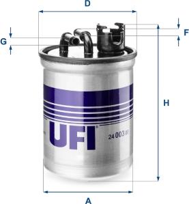 UFI 24.003.00 - Degvielas filtrs ps1.lv