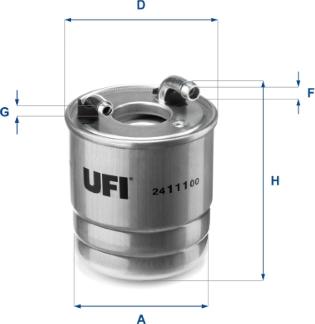 UFI 24.111.00 - Degvielas filtrs ps1.lv