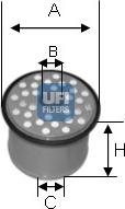 UFI 24.390.00 - Degvielas filtrs ps1.lv