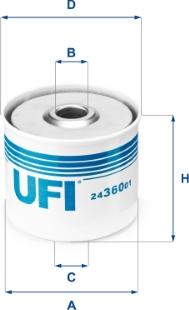 UFI 24.360.01 - Degvielas filtrs ps1.lv