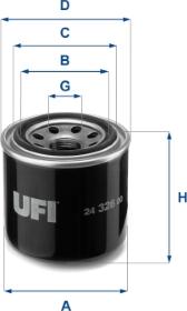 UFI 24.326.00 - Degvielas filtrs ps1.lv