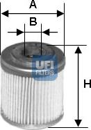 UFI 25.553.00 - Eļļas filtrs ps1.lv