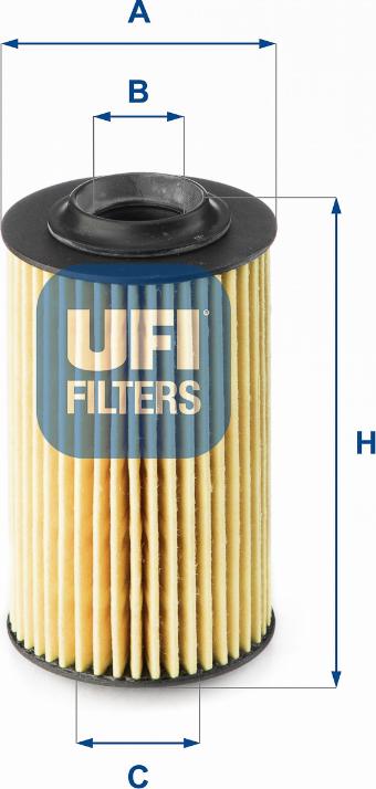 UFI 25.163.00 - Eļļas filtrs ps1.lv