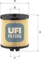 UFI 25.283.00 - Eļļas filtrs ps1.lv
