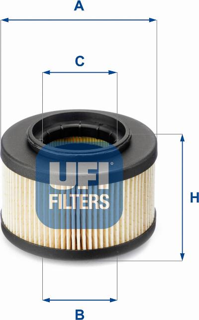 UFI 26.013.00 - Degvielas filtrs ps1.lv