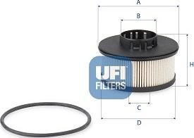 UFI 26.201.00 - Degvielas filtrs ps1.lv