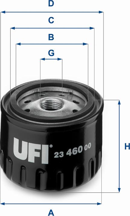 UFI 23.460.00 - Eļļas filtrs ps1.lv