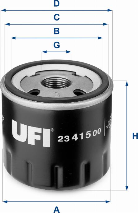 UFI 23.415.00 - Eļļas filtrs ps1.lv