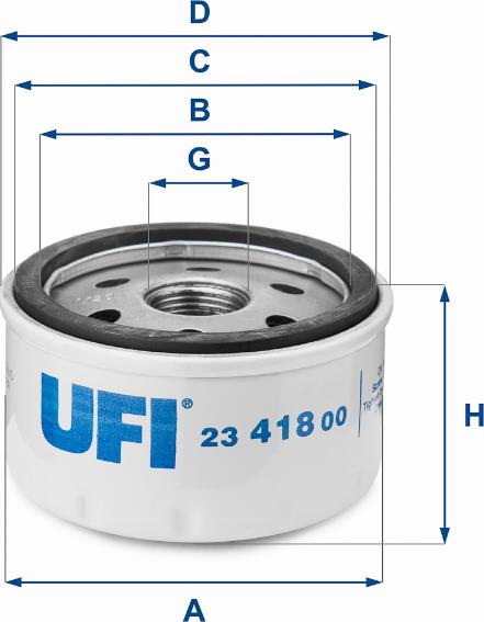 UFI 23.418.00 - Eļļas filtrs ps1.lv