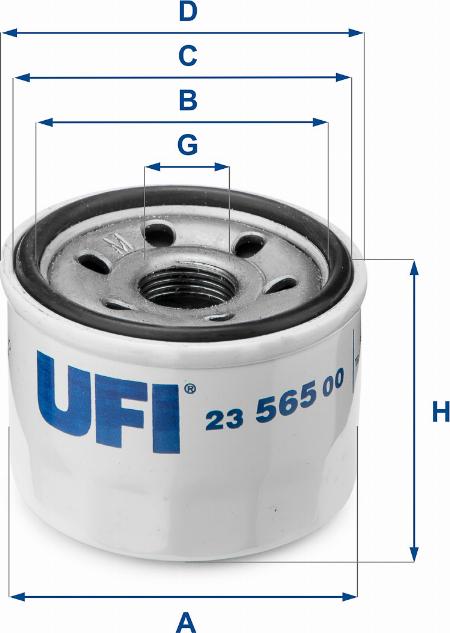 UFI 23.565.00 - Eļļas filtrs ps1.lv