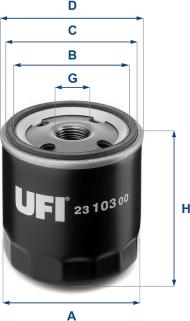 UFI 23.103.00 - Eļļas filtrs ps1.lv