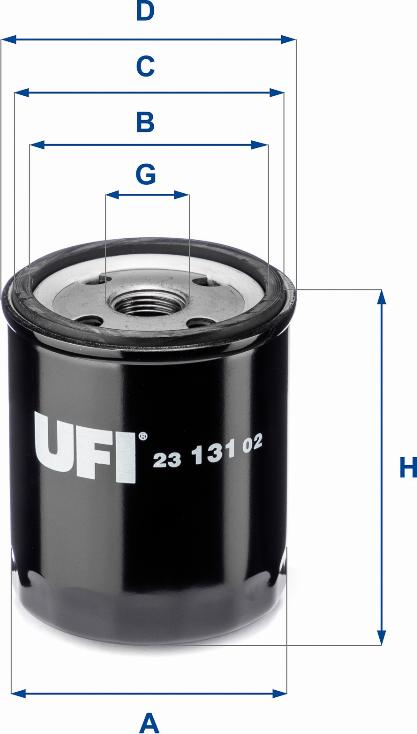 UFI 23.131.02 - Eļļas filtrs ps1.lv