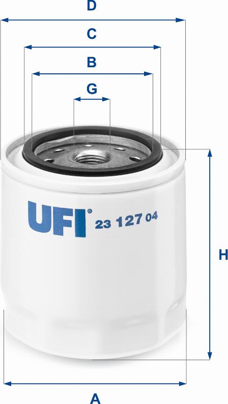 UFI 23.127.04 - Eļļas filtrs ps1.lv