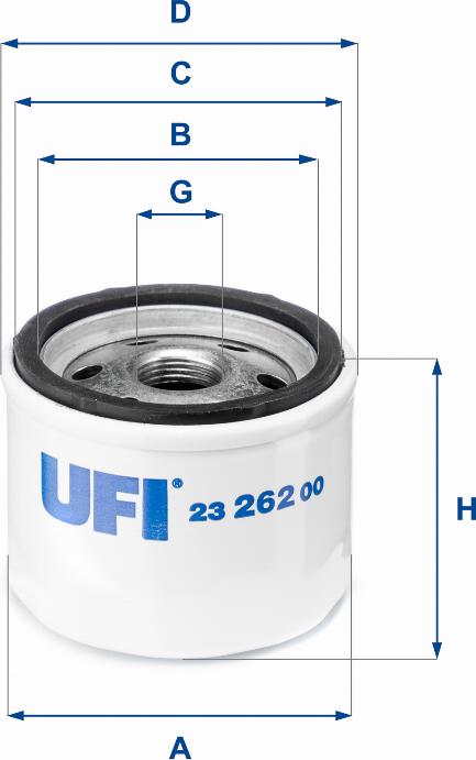 UFI 23.262.00 - Eļļas filtrs ps1.lv