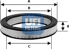 UFI 30.811.00 - Gaisa filtrs ps1.lv