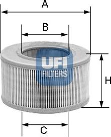 UFI 27.956.00 - Gaisa filtrs ps1.lv