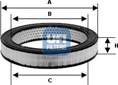 UFI 27.732.00 - Gaisa filtrs ps1.lv