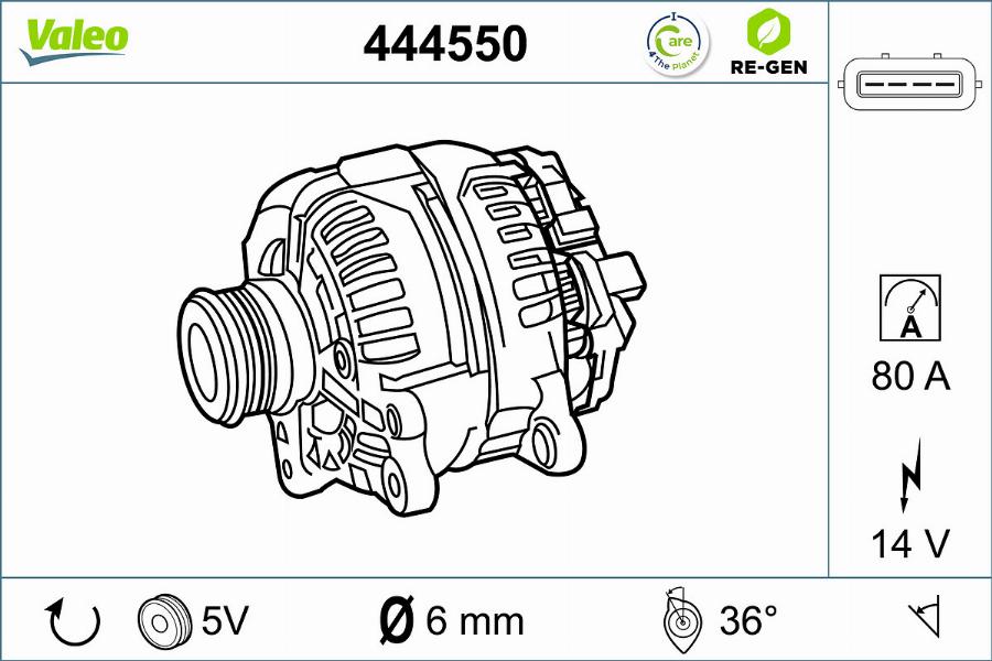 Valeo 444550 - Ģenerators ps1.lv