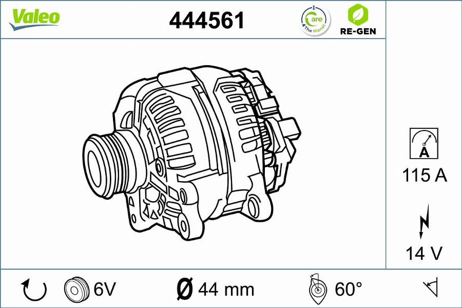 Valeo 444561 - Ģenerators ps1.lv