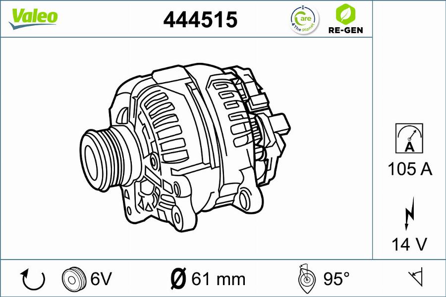 Valeo 444515 - Ģenerators ps1.lv