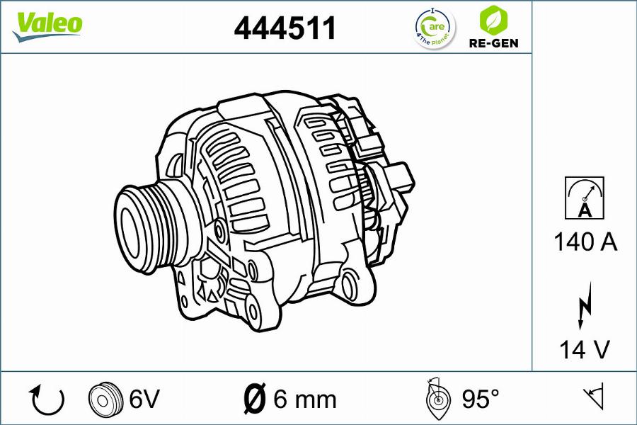 Valeo 444511 - Ģenerators ps1.lv