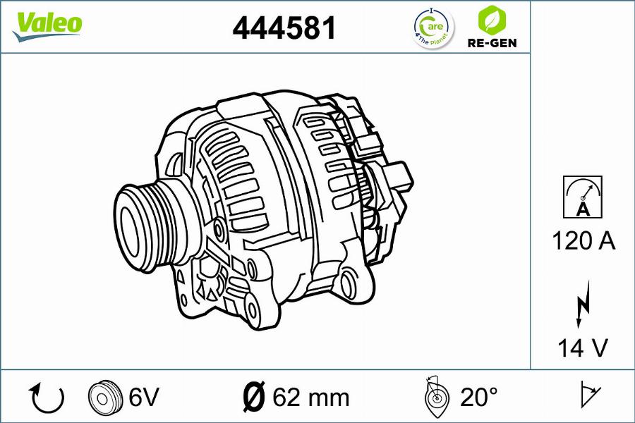 Valeo 444581 - Ģenerators ps1.lv