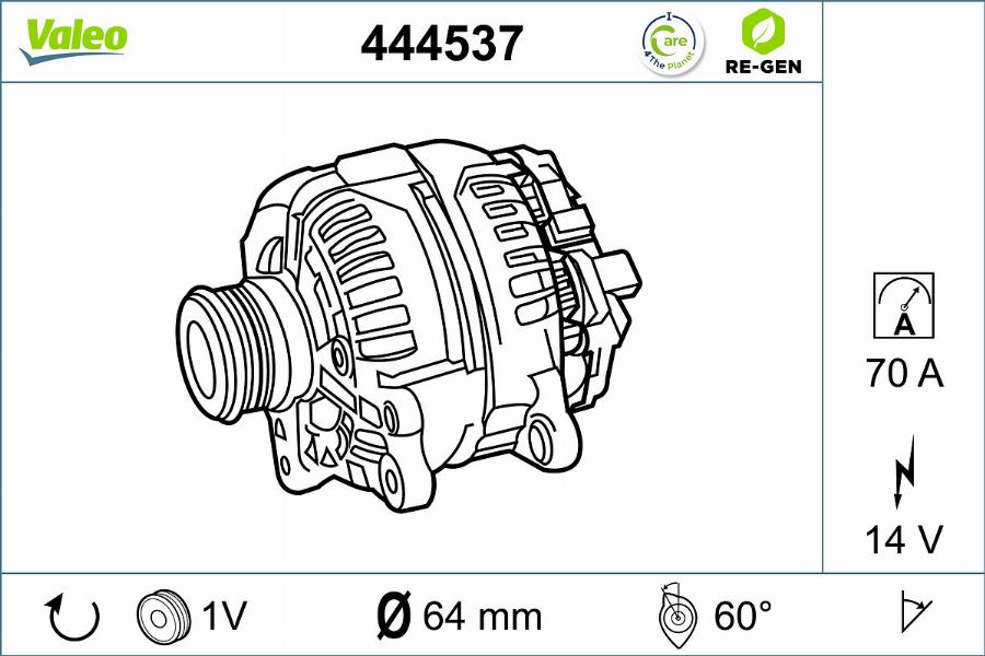 Valeo 444537 - Ģenerators ps1.lv