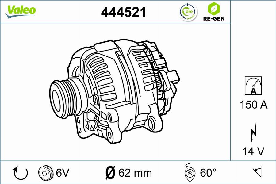 Valeo 444521 - Ģenerators ps1.lv