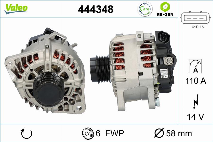 Valeo 444348 - Ģenerators ps1.lv